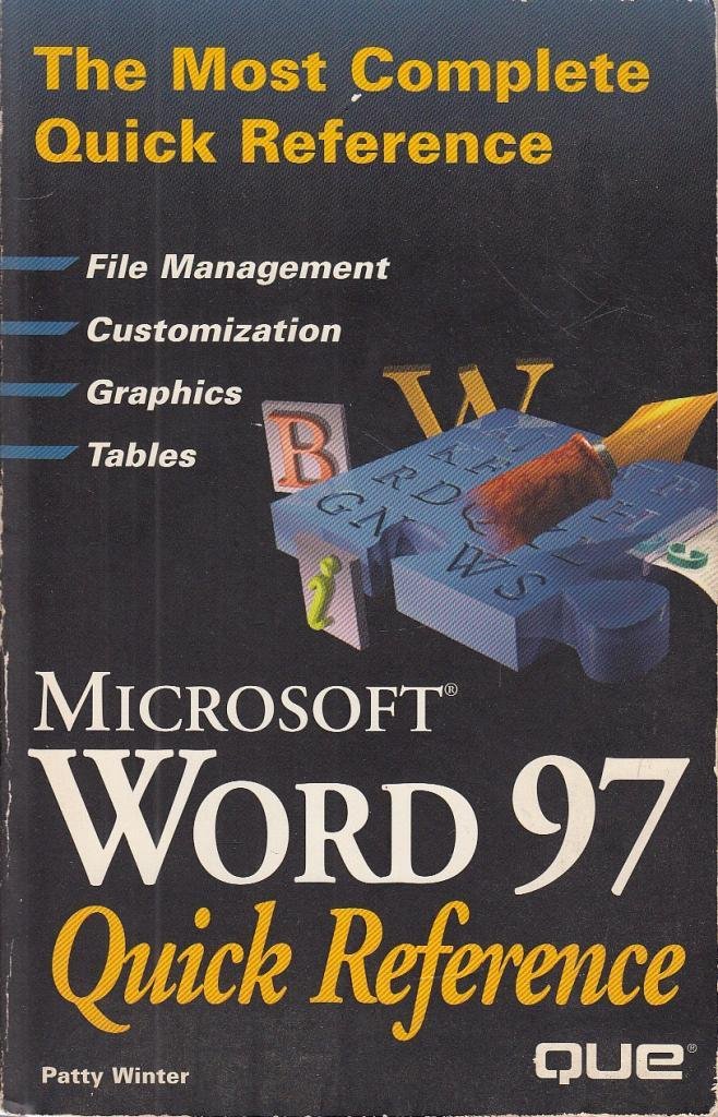 Microsoft Word 97 Quick Reference (Que Quick Reference Series): Winter ...