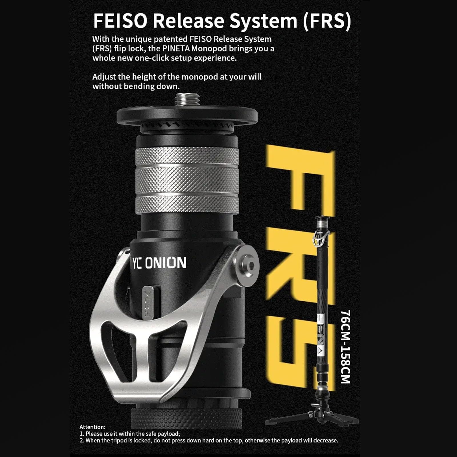 Amazon.co.jp: YC Onion Pineta カーボンファイバー一脚 2.0(MQC158