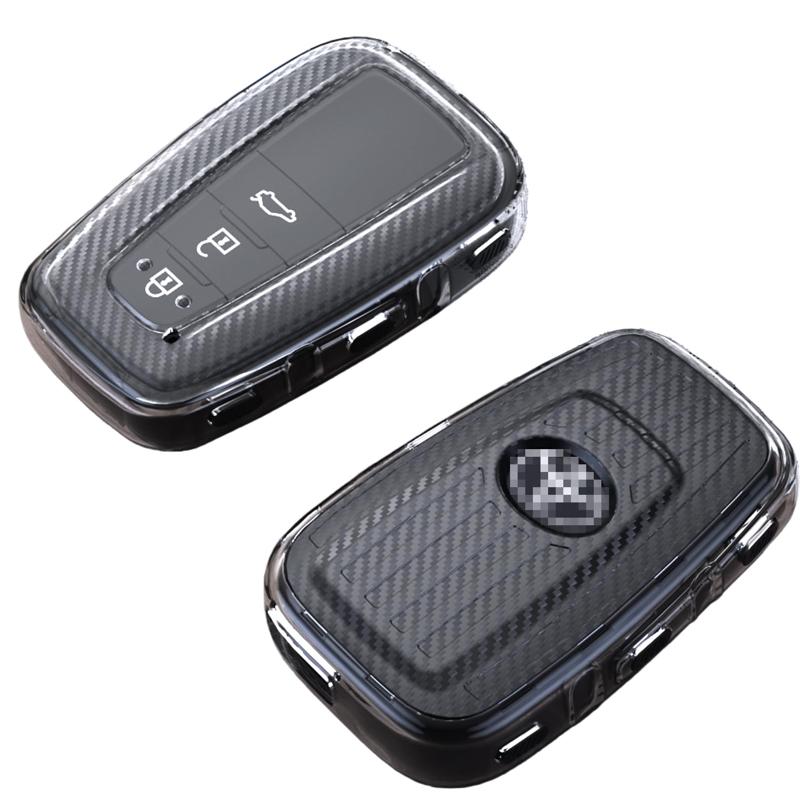 vaoda Compatible with Toyota Key Fob Cover Soft TPU 360 Degree Protection Key Case for 2018 2019 2020 2021 2022 2023 2024 Camry RAV4 Highlander Avalon C-HR Prius Corolla GT86 Smart Key