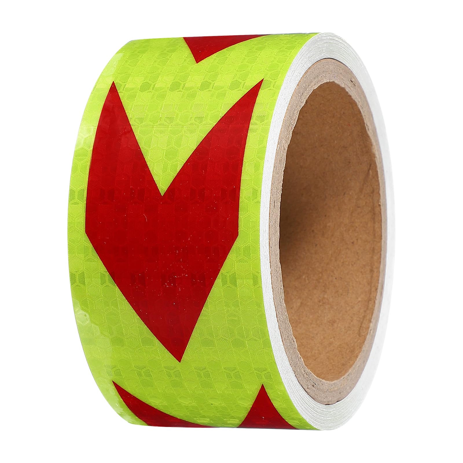 Reflektierendes Klebeband mit hoher Sichtbarkeit, 5,1 cm x 6,1 m, wasserdichter Sicherheitspfeil, leuchtend gelbe Reflektoren für den Außenbereich, verbesserte Sicherheit und Sichtbarkeit für