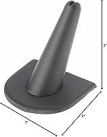 Vista 3 de Plymor Gray Faux Leather Ring Finger Display, Single on U-Shaped Base, 2" W x 2" D x 2" H