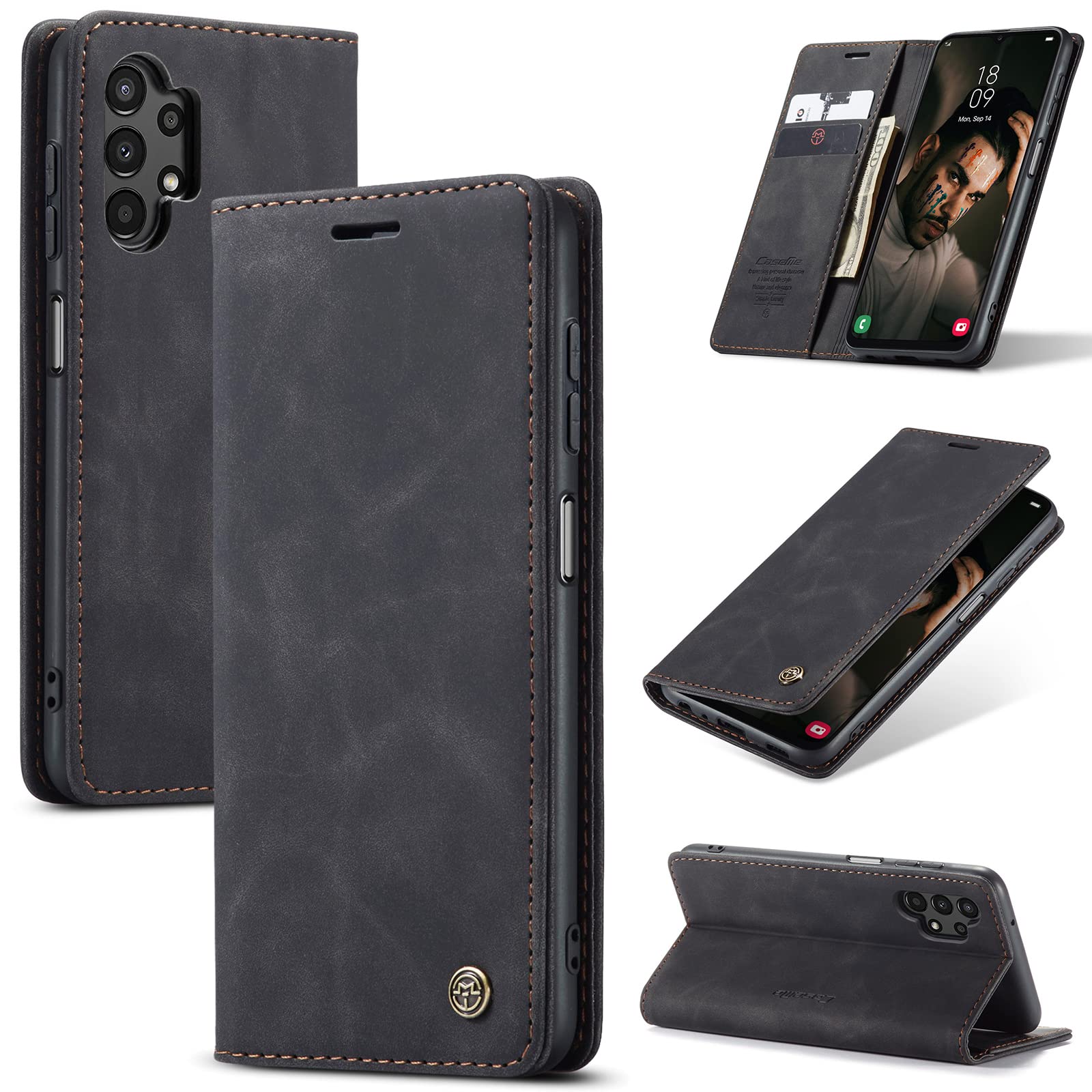 owlhold Handyhülle für iPhone klapphülle Premium hülle Weiches Vintage-Nubukleder Lederhülle