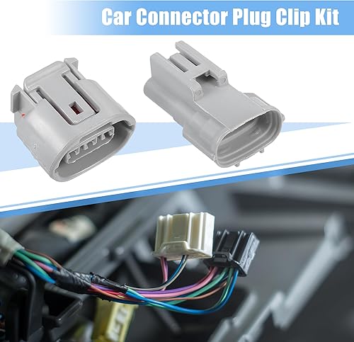Miniatura 3 de X AUTOHAUX 1 Unidades 3 Pin TS Alternador Conector Adaptador Macho y Hembra Plug Clip Kit Reemplazo Para Toyota