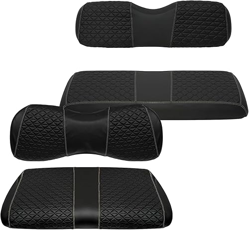 Miniatura 1 de Fundas de asiento delantero y trasero para carrito de golf EZGO TXTRXVClub Car DSPrecedentYamaha G29 OEM Cojín de asiento ordinario, cuero de vinilo