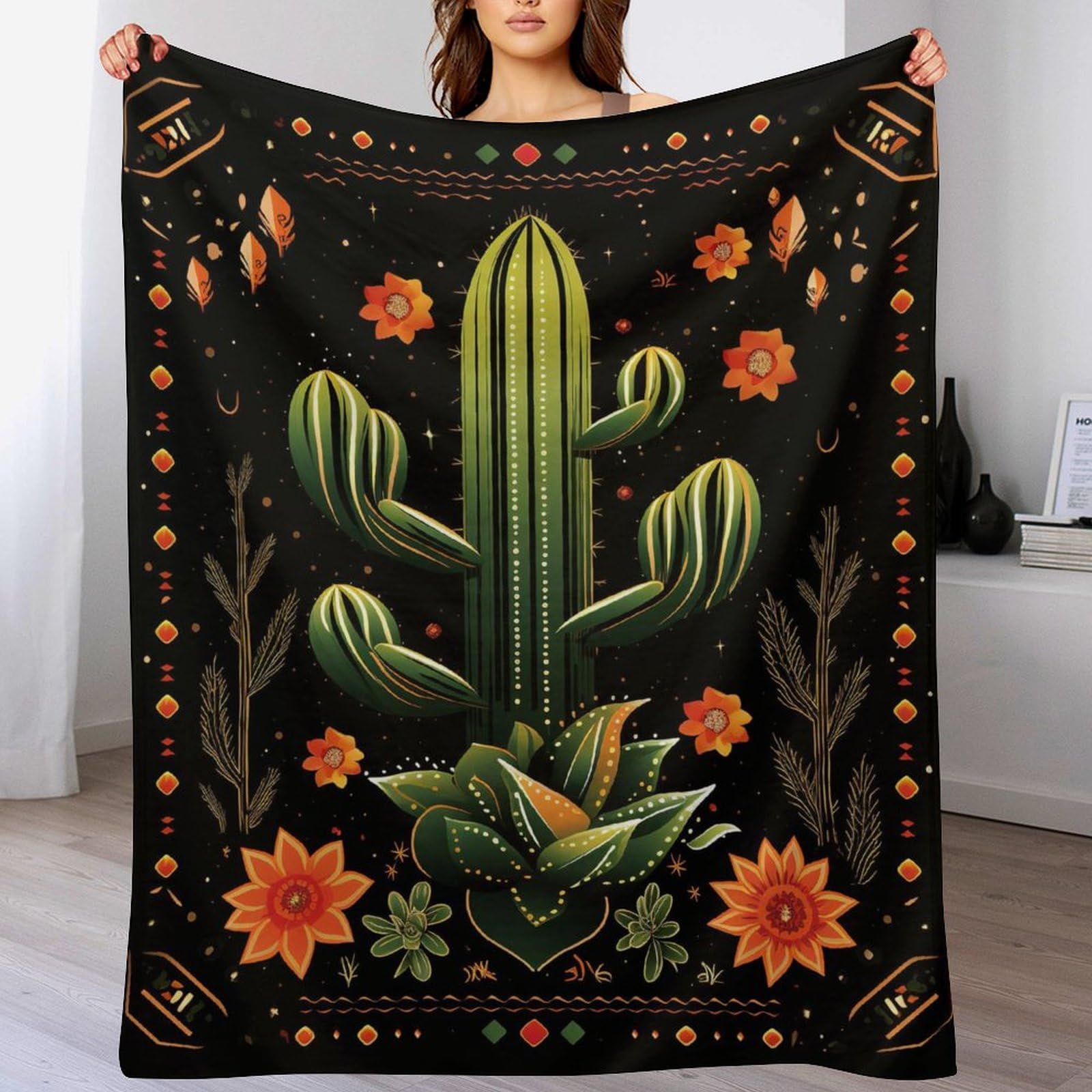 Couvertures en cactus flannel haut de gamme grand confort thermique 180x200
