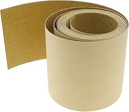 Create idea Rollo de papel de lija de grano 120, 5 m, ancho 115, color blanco, hoja de lija abrasiva de aluminio fusionado, amarillo para madera y pl¨¢stico