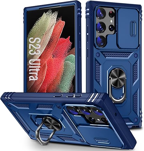 DAWEIXEAU Funda protectora para Galaxy S23 Ultra de 6.8 pulgadas, resistente a los impactos, con función atril para Samsung Galaxy S23 Ultra de 6.8