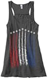 Threadrock Women's Red White Blue Air Force Flyover Flowy Racerback Tank Top