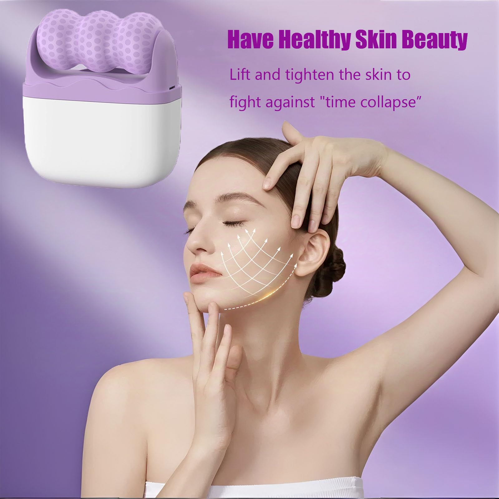 Eisroller für Gesicht Frauen - 2 in 1 Gesichts-Eisroller für Gesicht & Augen Schwellungen, Gua Sha Gesichtswerkzeuge für Gesichtsmassage, Body Minor Cold Compress