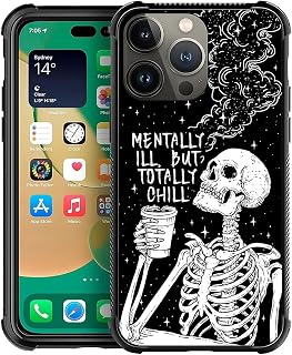 for iPhone 15 Pro Case | Classic Slim Cover Design | Skeleton Coffee