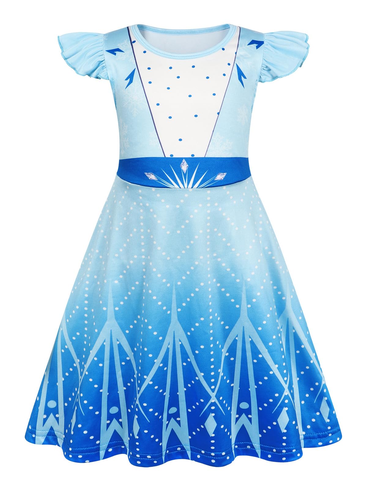 AmzBarley Princess Costume for Girls Halloween Outfit Kids Dress Up Clothes Age 1-10 Years Birthday Party Gifts — view 15