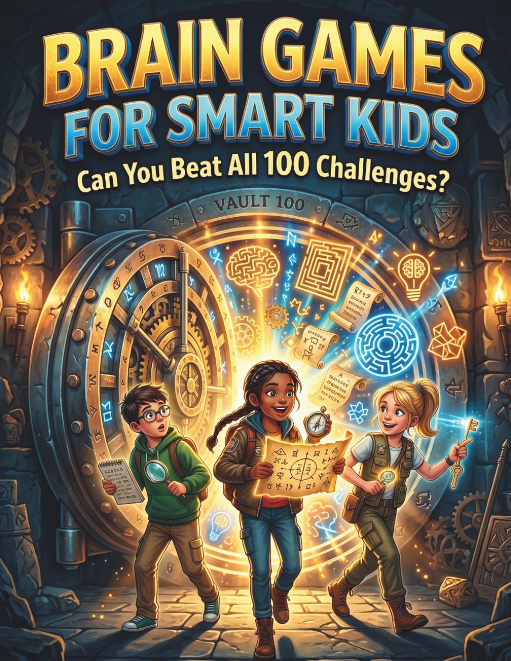 Brain Games for Smart Kids: 100 Mind-Bending Challenges, Logic Puzzles, Riddles & Brain Teasers