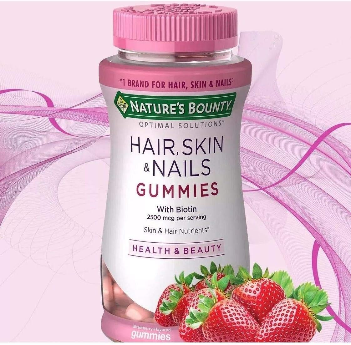 Hair Skin And Nails 230 Gummies Nature Bounty Biotin 2500mcg