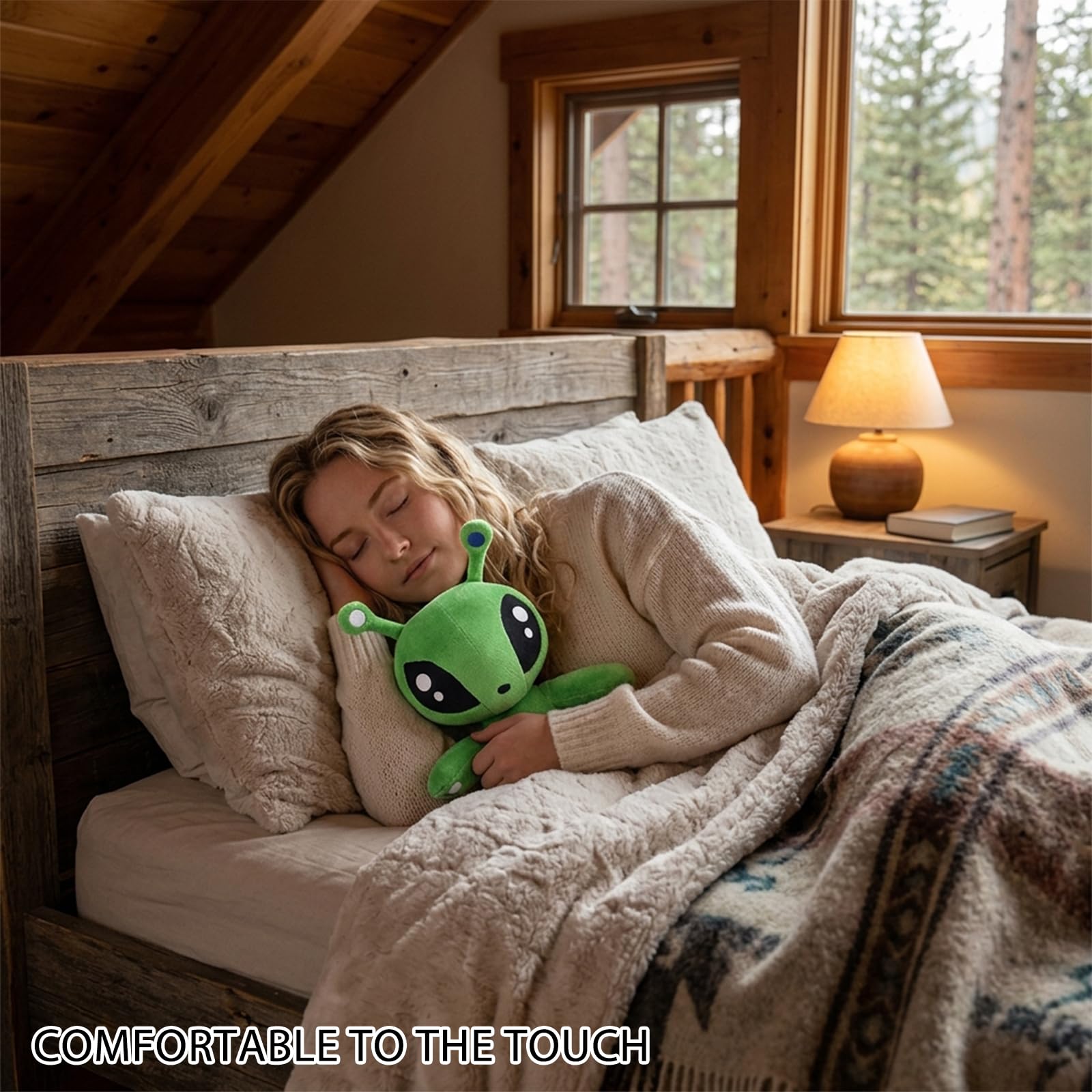 Alien Plush, Green Space Alien Plush Doll, Extraterrestrial Soft Toy, Soft Alien Creature Pillow Figure, Cute Plushies for Boys and Girls, for Bedroom Decor and Imaginative Play — view 5