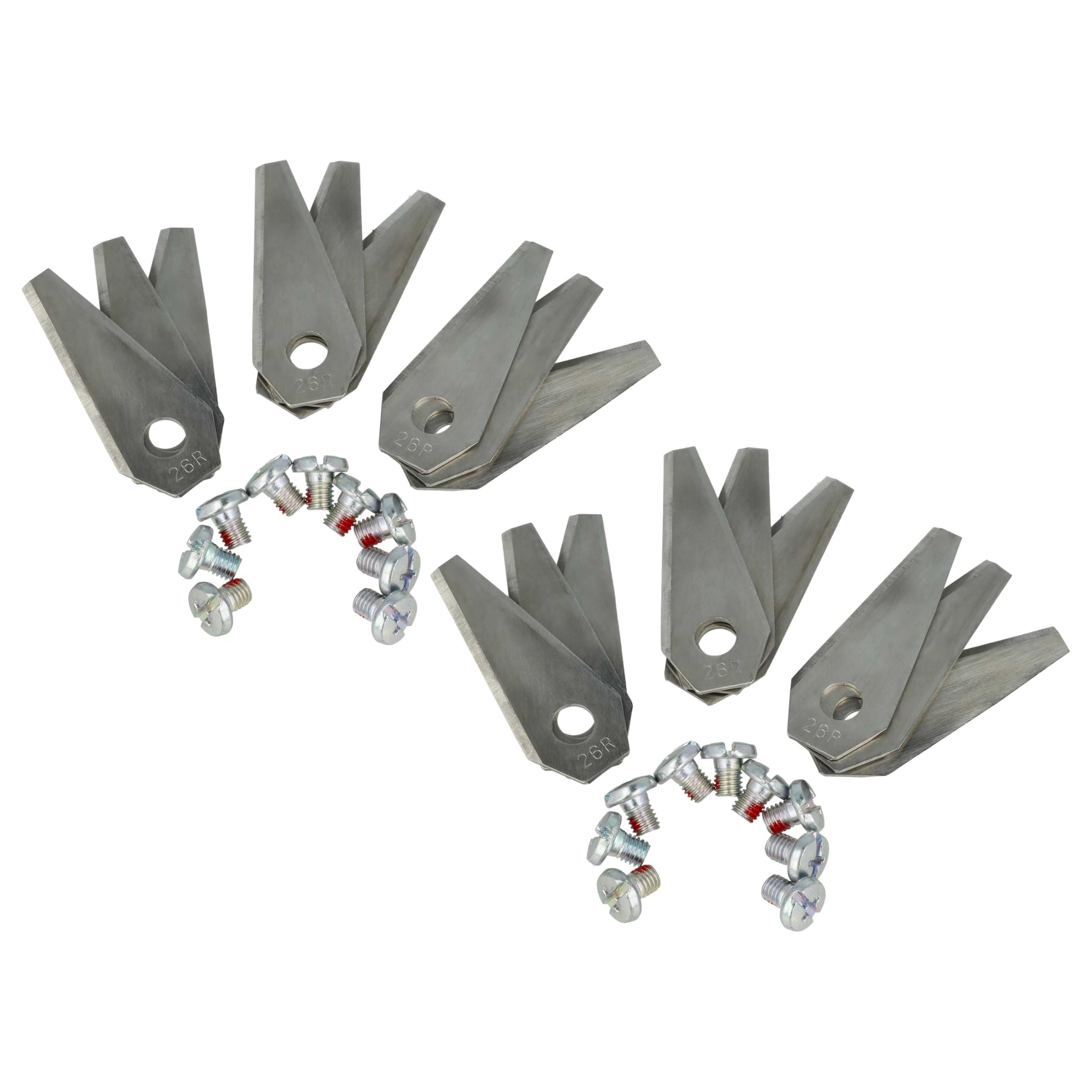 Vhbw Silver 18X Replacement Blade Compatible With Bosch Indego S+ 400, Xs 300, S+ 500, S 500 Cordless Lawnmower - Cutter Blades, Steel
