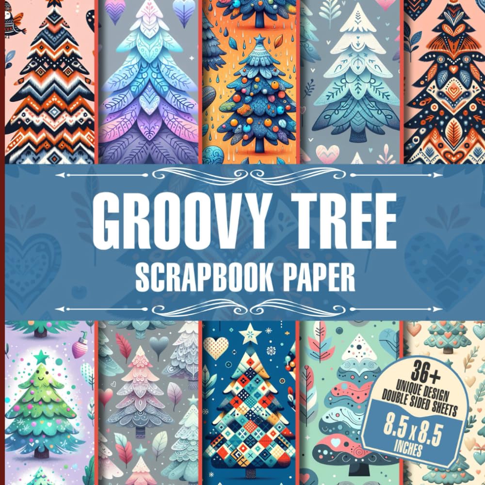 Groovy Tree Scrapbook Paper