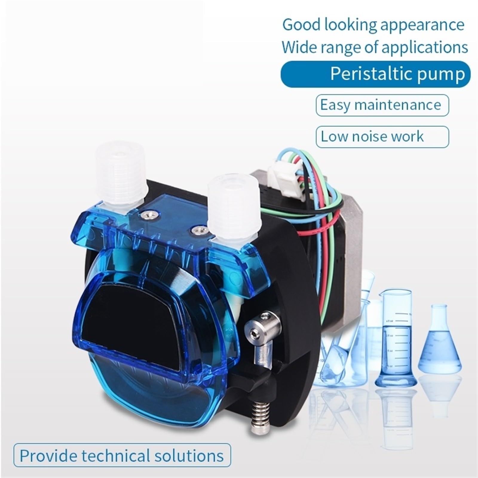 Bombas de Agua Bomba de diafragma Mini Bomba De Agua Peristáltica De 12V/24V con Motor Paso A Paso Y Tubo De Silicona (Size : B19, Color : 24V-6Rollers)