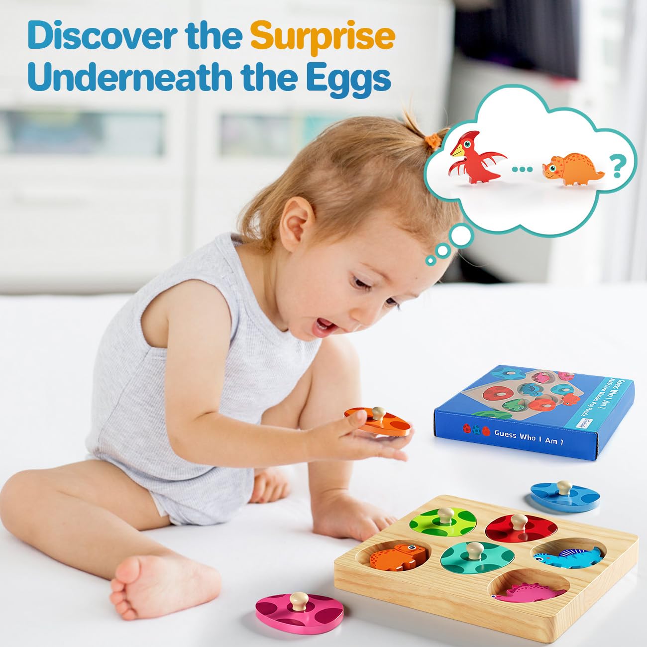 Dinosaur Peg Puzzles for Toddlers - Educational Gifts -2 Dinosaur Peg Puzzles for Toddlers - Educational Gifts -2