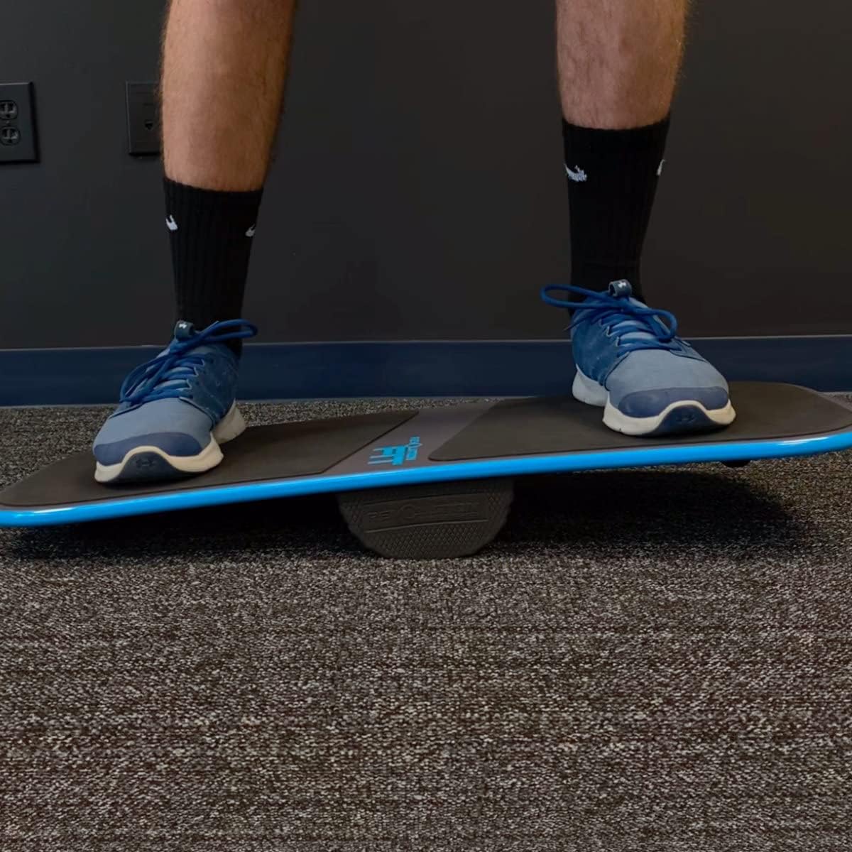 Revbalance Adjustable Wobble Cushion and High Density Rocker Combo for Balance Training, Recovery, and Physical Therapy