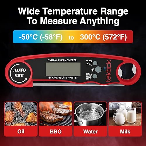 Miniatura 3 de Termómetro digital para alimentos, termómetro digital rápido y confiable para cocinar y hornear, termómetro de lectura instantánea para cada chef,