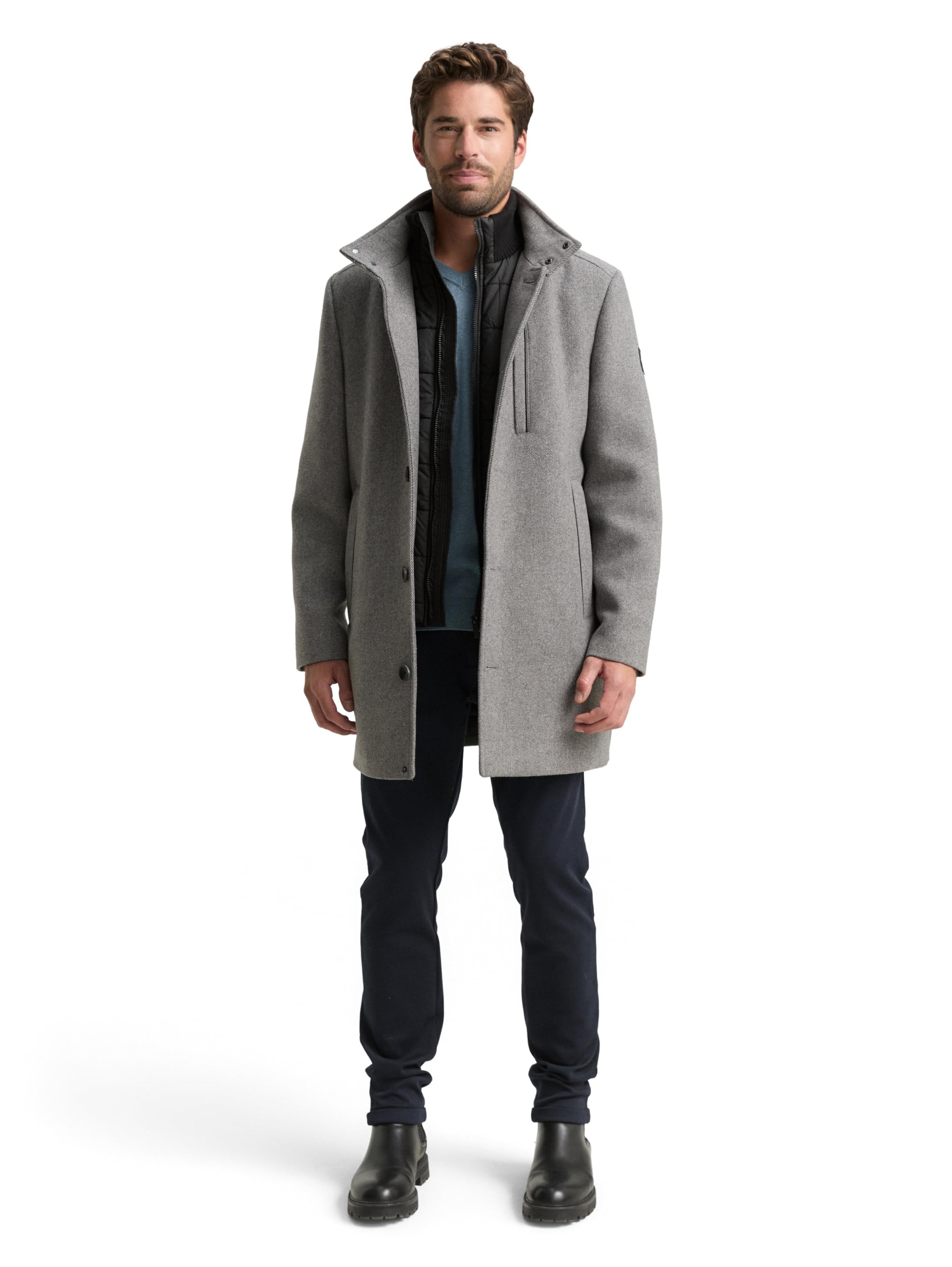 TOM TAILOR 1046983 Cappotto di lana Uomo (Pacco da 1)