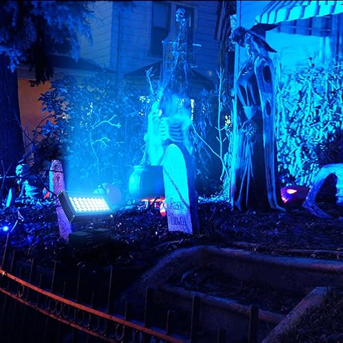 Miniatura 5 de Luz LED de arandela de pared RGBW de 144 W con control remoto, 14400 LM, IP65 resistente a la intemperie, funciona de 100 V a 277 VAC, Plug and Play