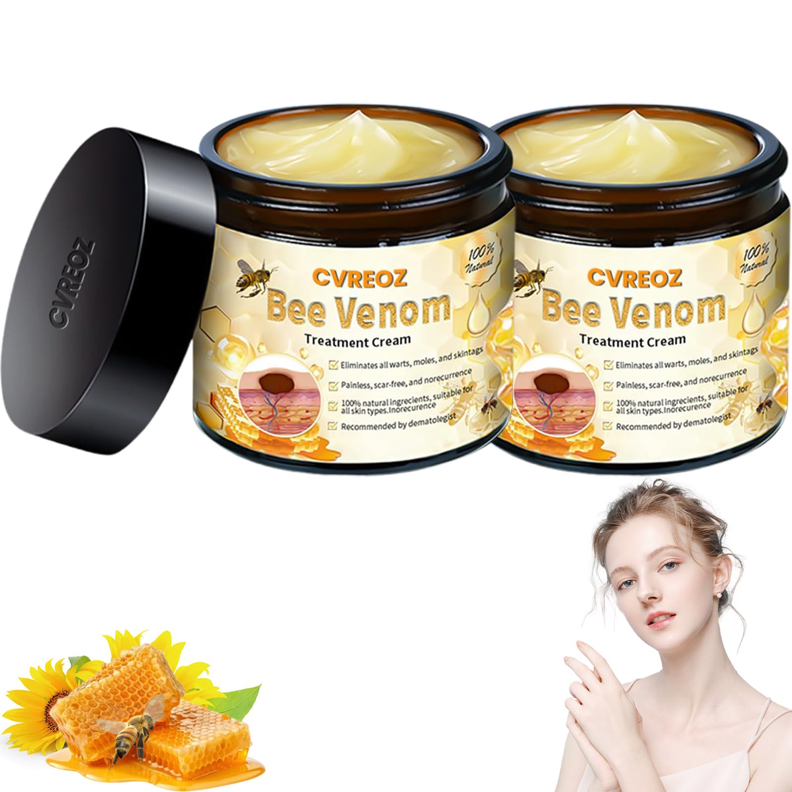 Cvreoz Advanced Bee Venom Skin Treatment Cream, Powerful All-Body Treatment Cream, Professional Bee Venom skin therapy cream, Natural Body Serum for