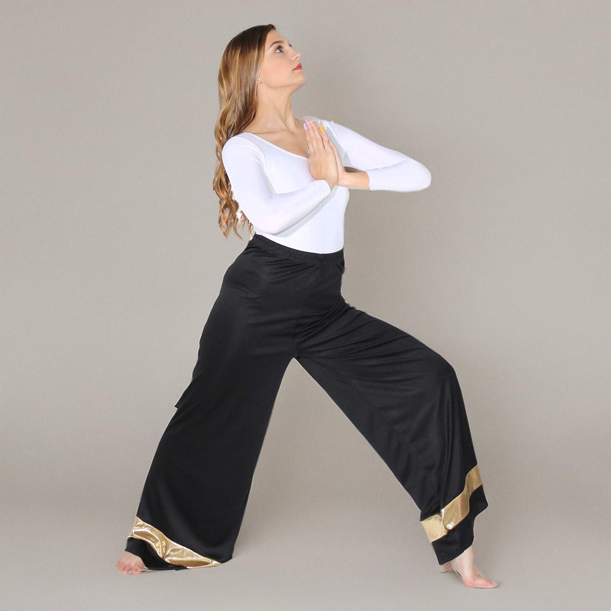 Danzcue Pantalón Palazzo Praise Dance para niñas