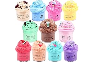 7 Pack Butter Slime Kit for Girls and Boys with Scent, Stretchy...