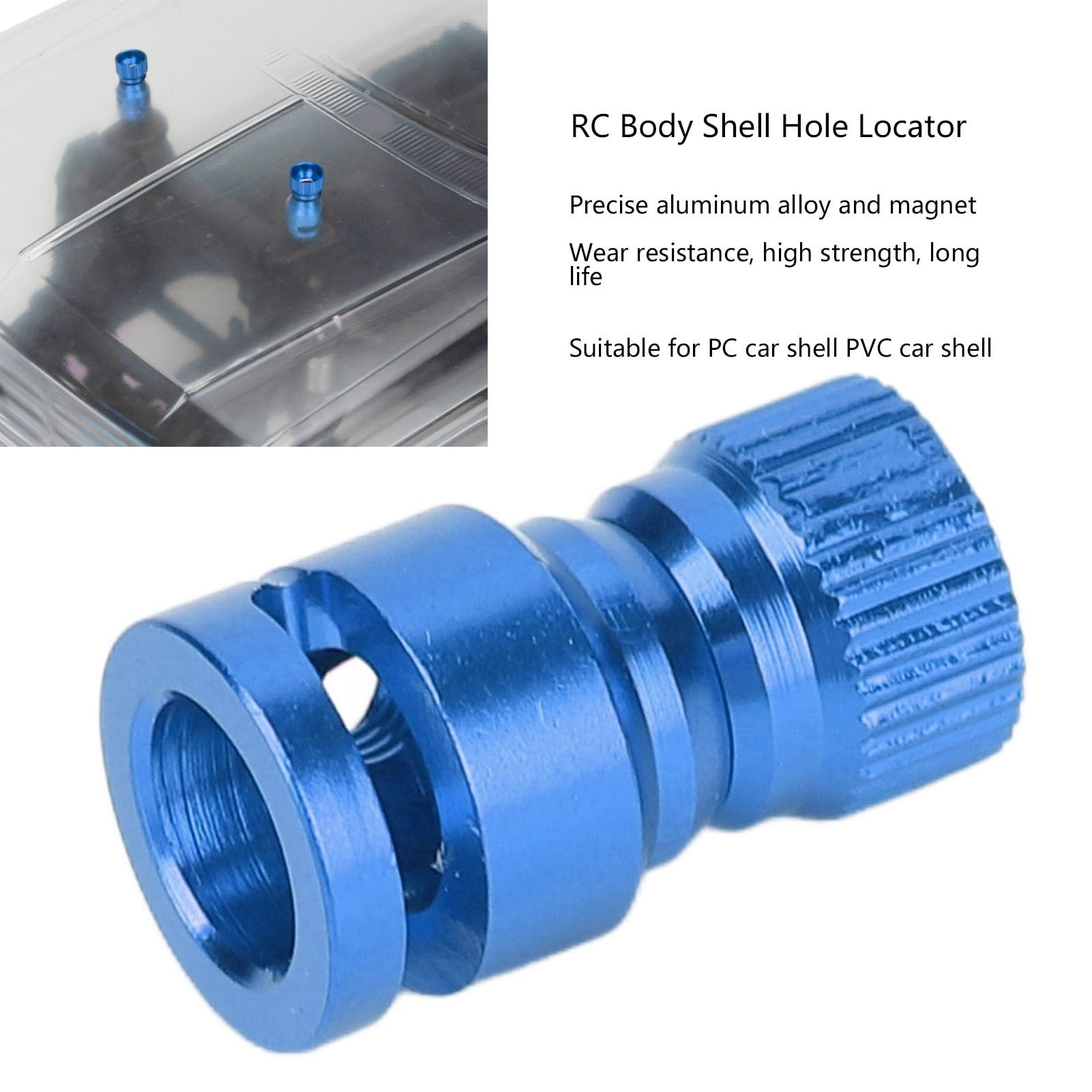 Qcwwy Localizzatore di Fori per Carrozzeria RC, Fissaggio Stabile 4PCS Localizzatore di Fori per Carrozzeria RC Posizionamento Accurato Resistente all'Usura per Scocca per Auto in PVC