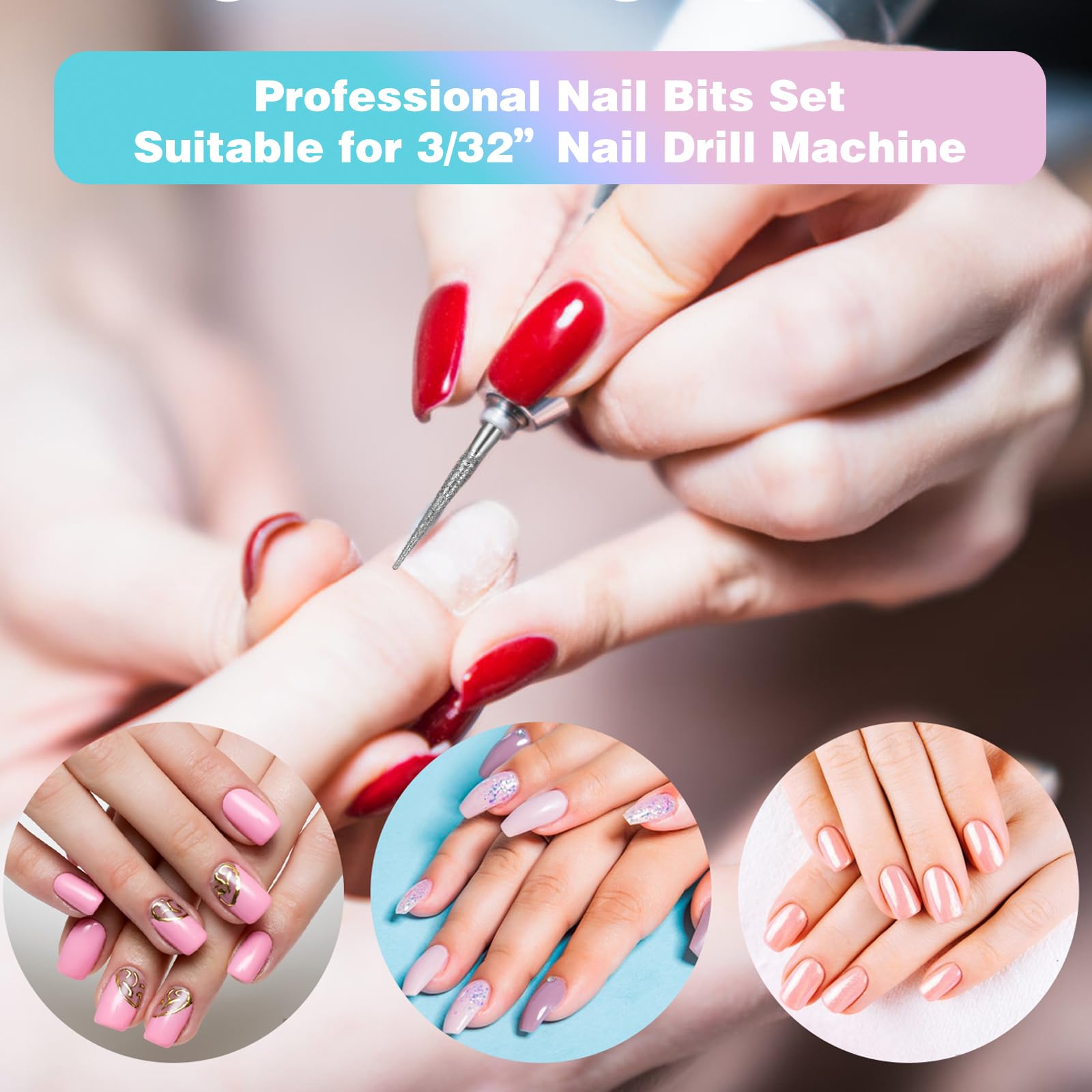 10 Pièces Embouts de Coupe-ongles Electriques de 3/32 Pouces Forets de Manucure en Alliage Accessoires de Coupe-ongles Professionnels pour Manucure et Pédicure Salon de Manucure à la Maison
