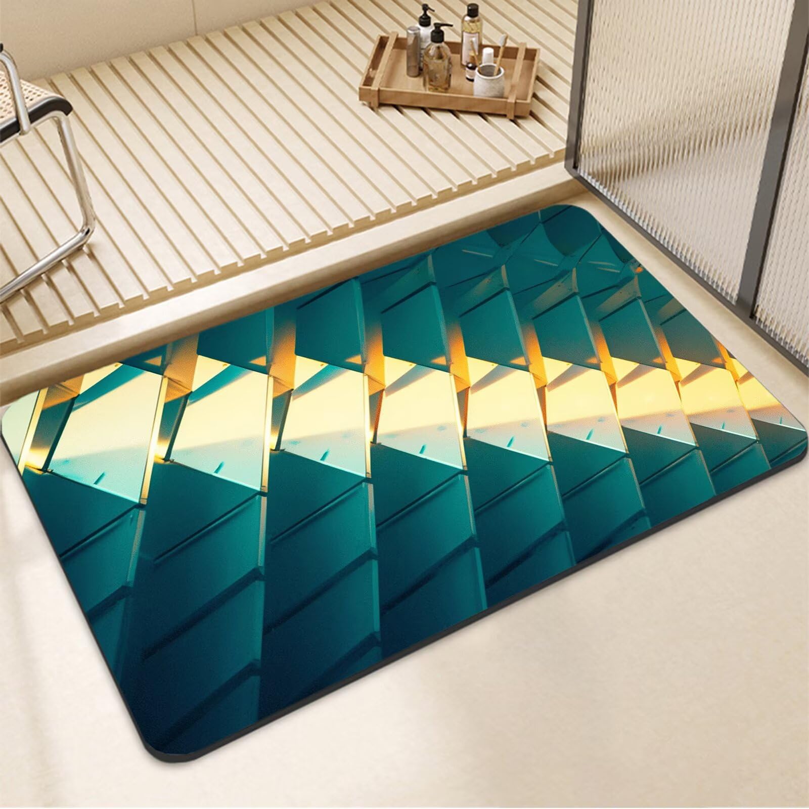 Tapis de bain absorbant pour sortie de douche et portes de salle de bain