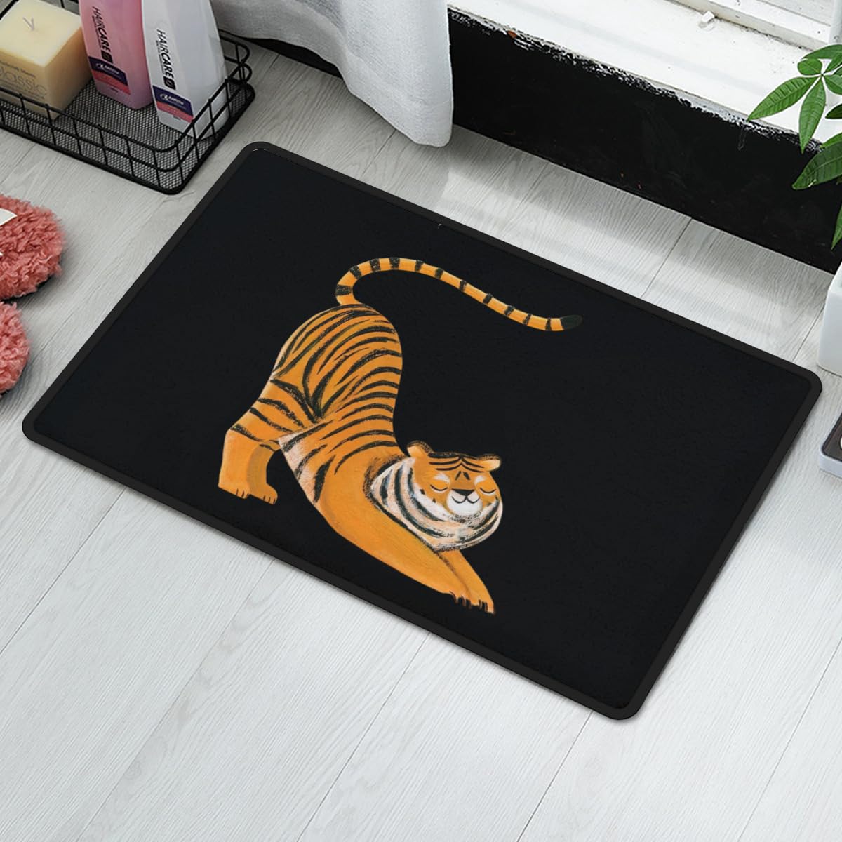 Amazon｜タイガー 虎 トラ とら 可愛い 玄関マット 廊下マット 台所 