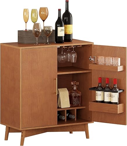 Function Home Armario de bar moderno de mediados de siglo de 36 pulgadas gabinete de almacenamiento con puertas dobles gabinete de despensa de