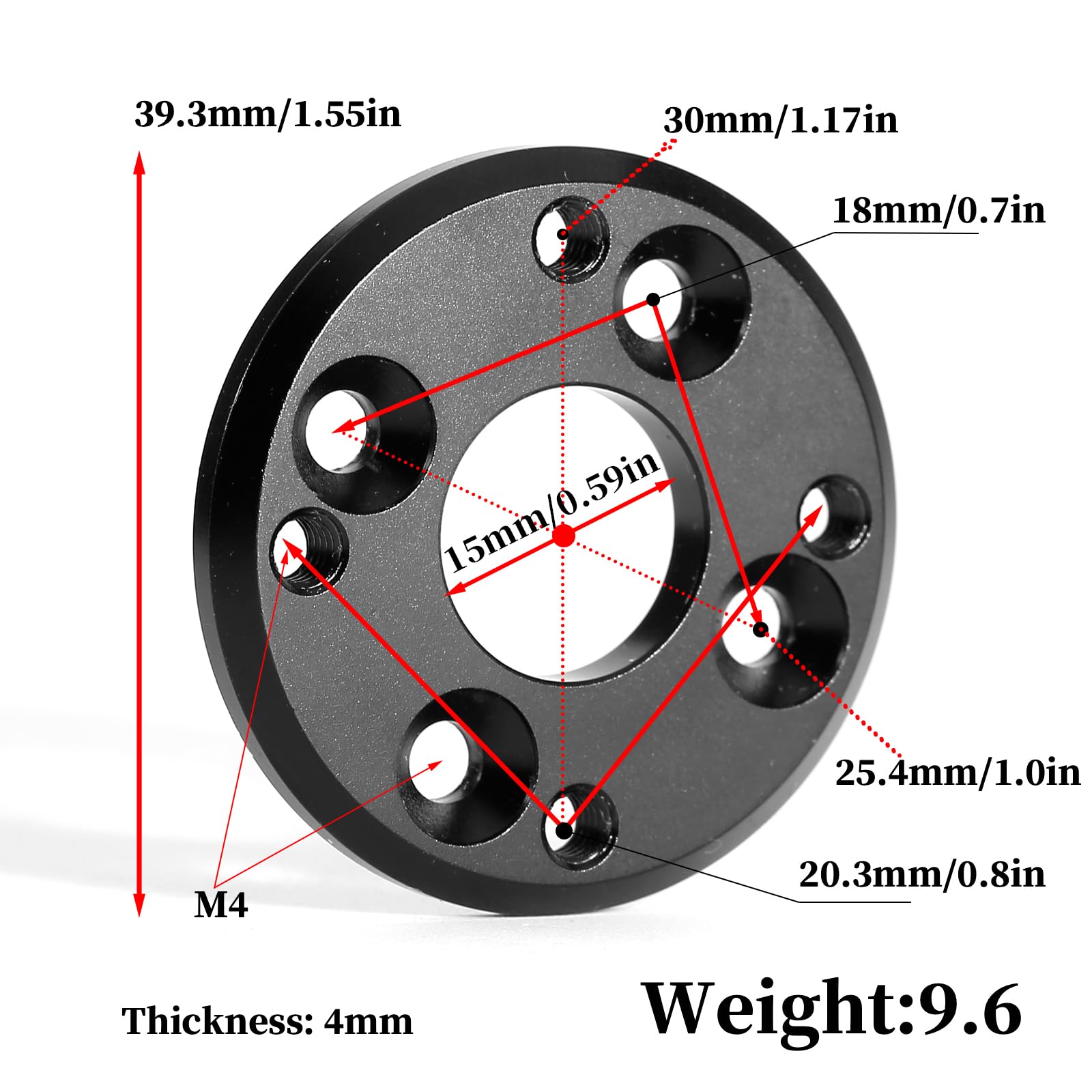 Motor Adapter (25.4mm to 30mm) for Hobbywing Axe 4274 R3 Motor, 7075 Aluminum Alloy Motor Mount for RC car Crawlers, 1/6-1/8 Scale RC Motor Conversion Kit, Replacement for #30850501(Silver)
