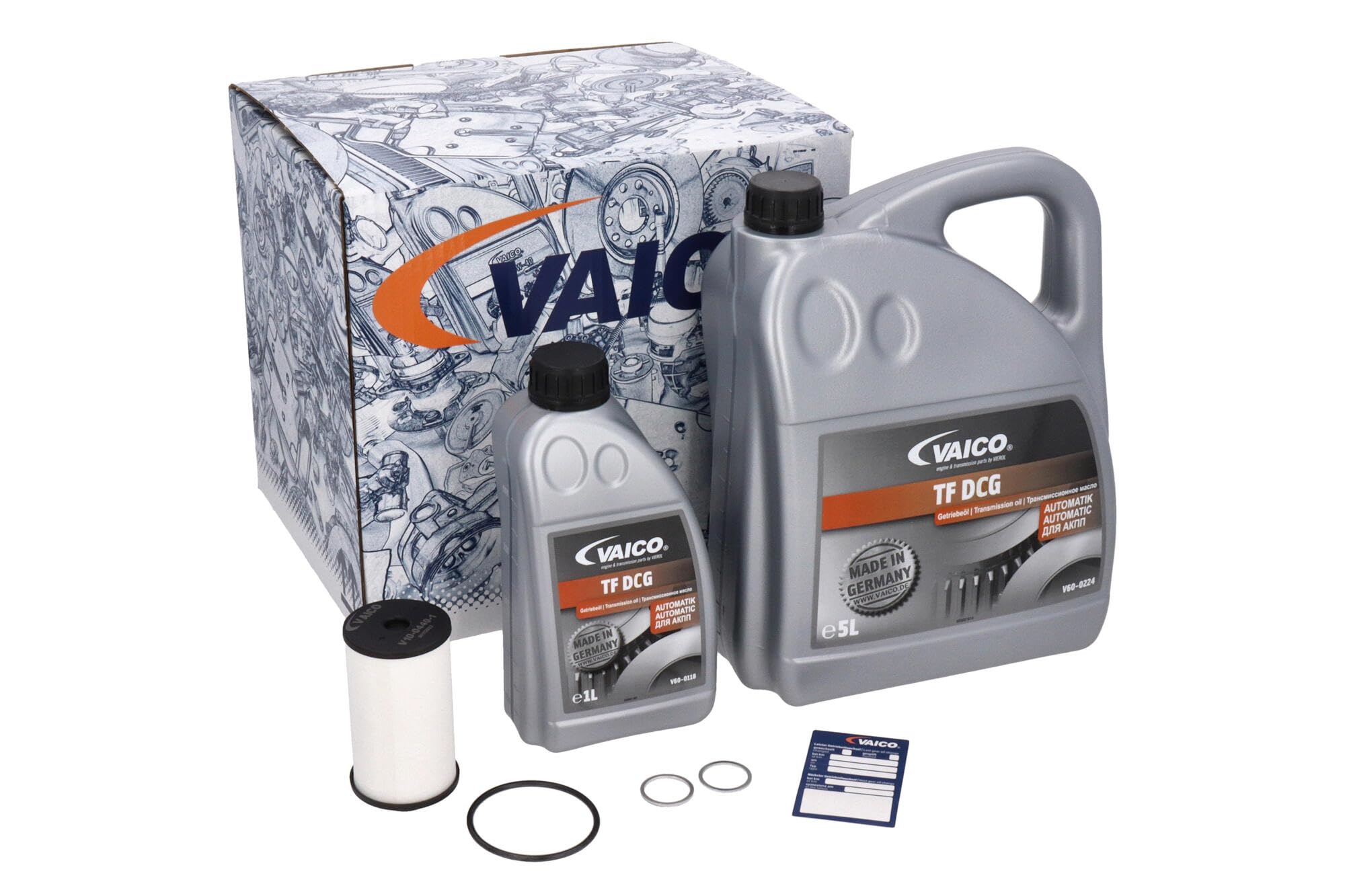VAICO ÖLWECHSEL FILTERSET GETRIEBE 6L ÖL 6-GANG DKG DQ250 für AUDI VW SEAT SKODA