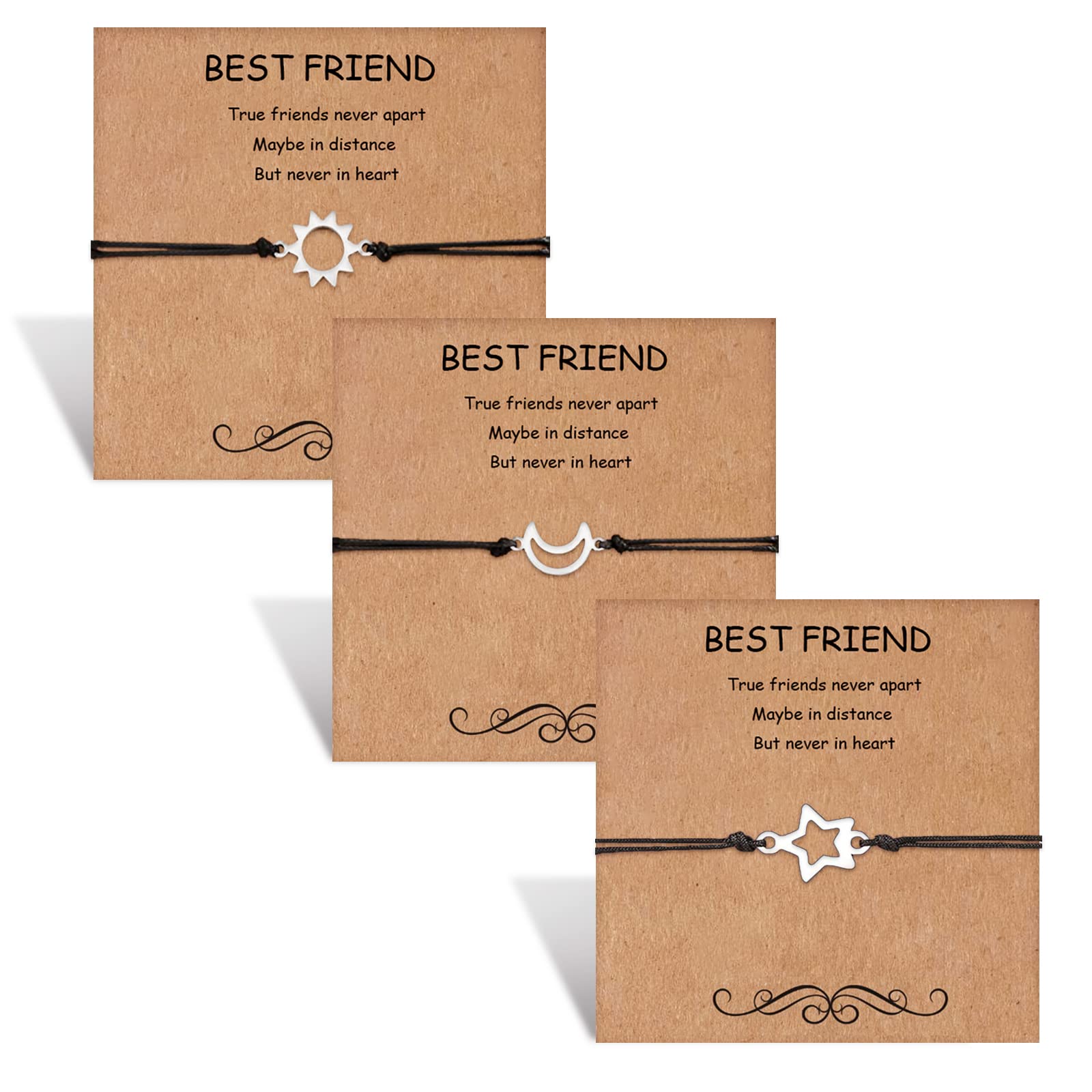 HOHOTANG Heart Bracelets for 3