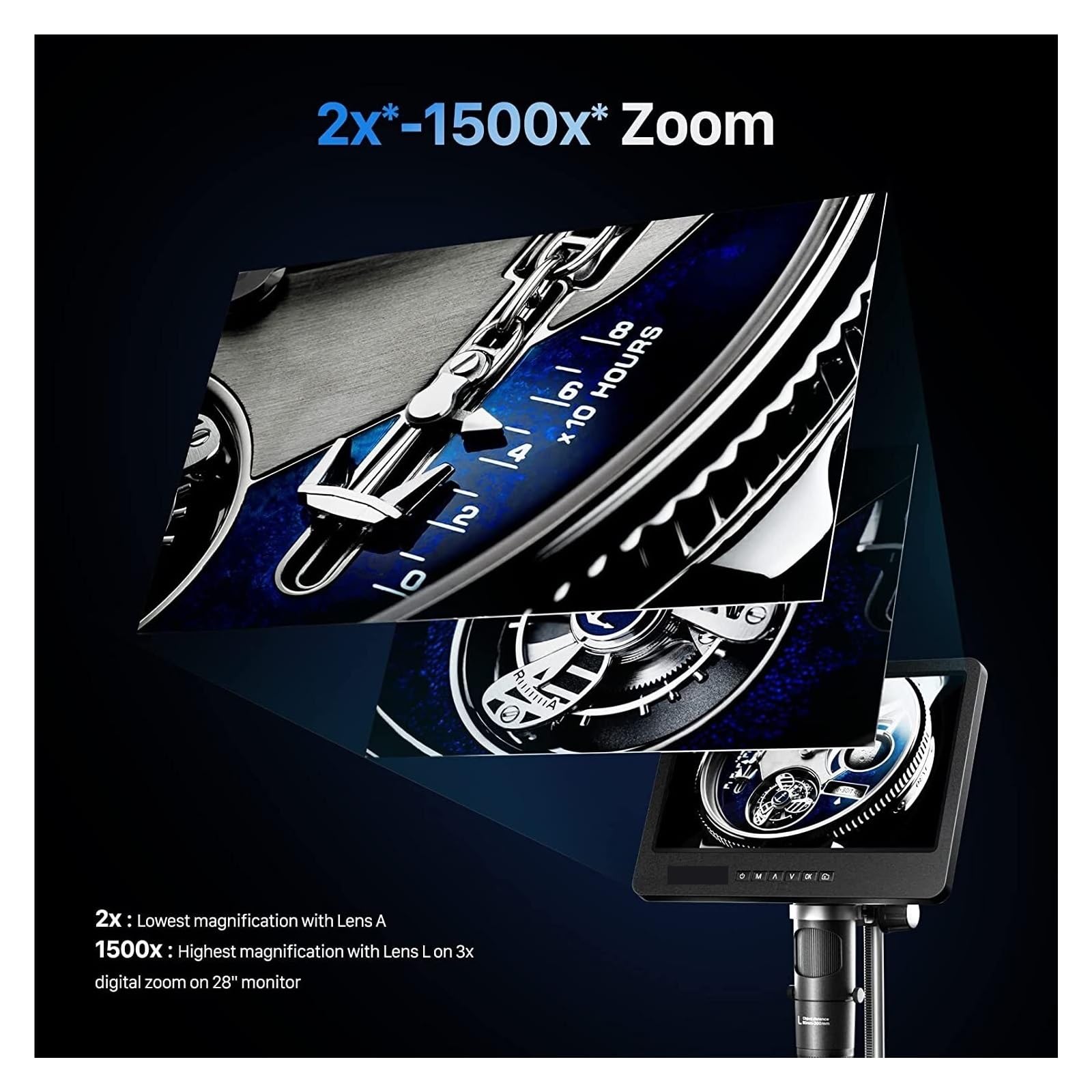 Mikroskop dla dorosłych dzieci, Mikroskop Cyfrowy USB 1500X 10.1 "IPS LCD Do Elektroniki Narzędzie Do Lutowania Potrójna Soczewka Mikroskopowa Kamera 64G dla dzieci uczniów dom szkoła laboratorium