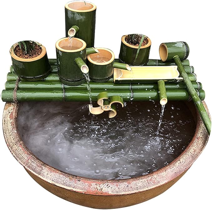 Image Garden WaterSolar Fountain Bamboo Fountain Outdoor Fountain Used for Bird Tank, Fish Tank, Pond or Garden Decoration Looks Very Interesting,4 (7(55cm/21.6in)) Image Garden WaterSolar Fountain Bamboo Fountain Outdoor Fountain Used for Bird Tank, Fish Tank, Pond or Garden Decoration Looks Very Interesting,4 (7(55cm/21.6in))