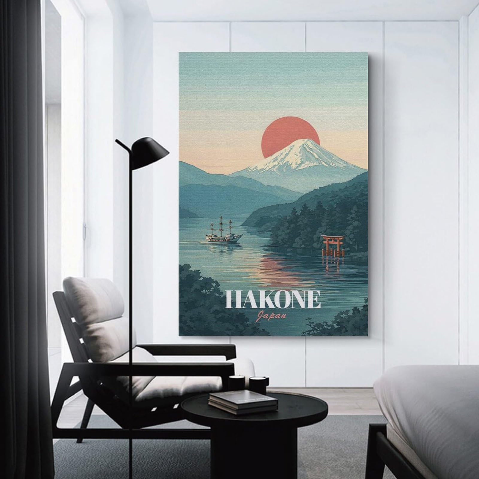 Junmoney Hakone Japan Vintage Poster Wall Picture Print 20x30inch(50x75cm), for Lounge Decor, Offices Or Entryway Styling, Versatile Wall Decor for Many Rooms