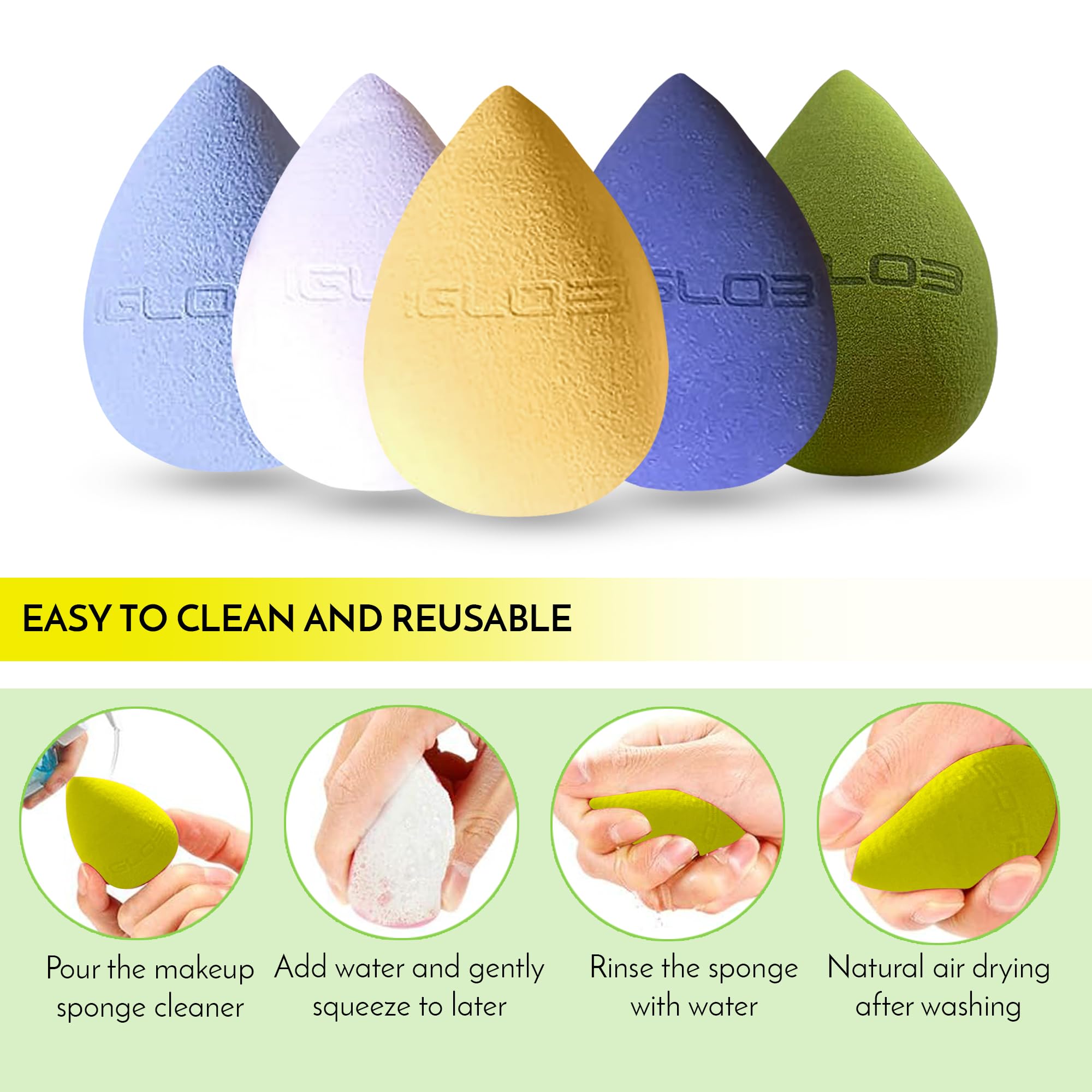 Makeup Sponge Set -This Beauty Blender pack includes 4 makeup sponges for flawless foundation application, along with 1 holder and an egg case. Perfect for blending liquid, cream, and powder (Salmon)