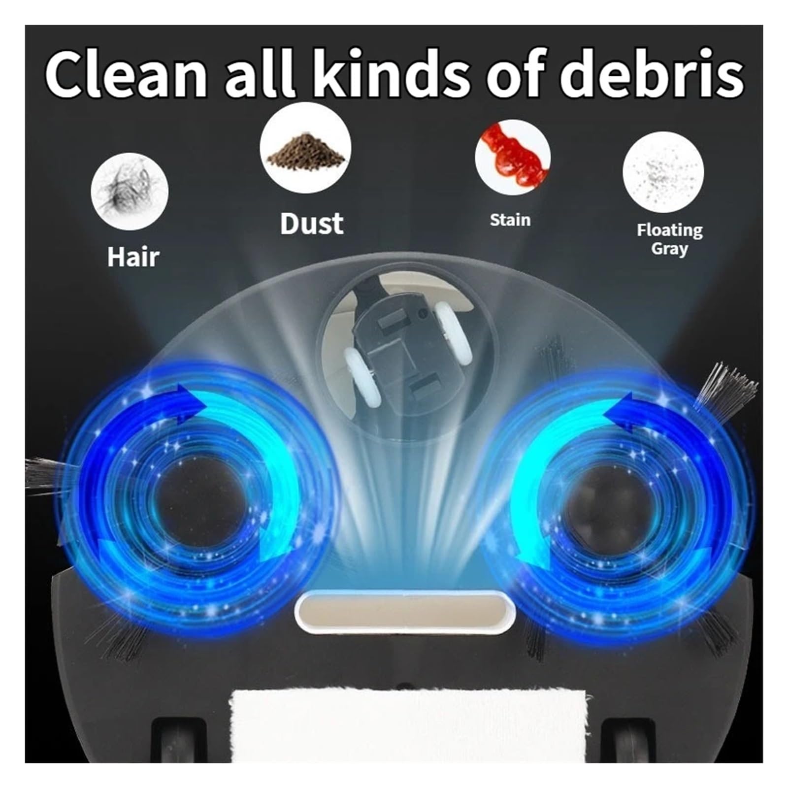 Intelligent sweeping robot suction mop 3-in-1 lazy home automatic vacuum cleaner gift Mini sweeper(Black)