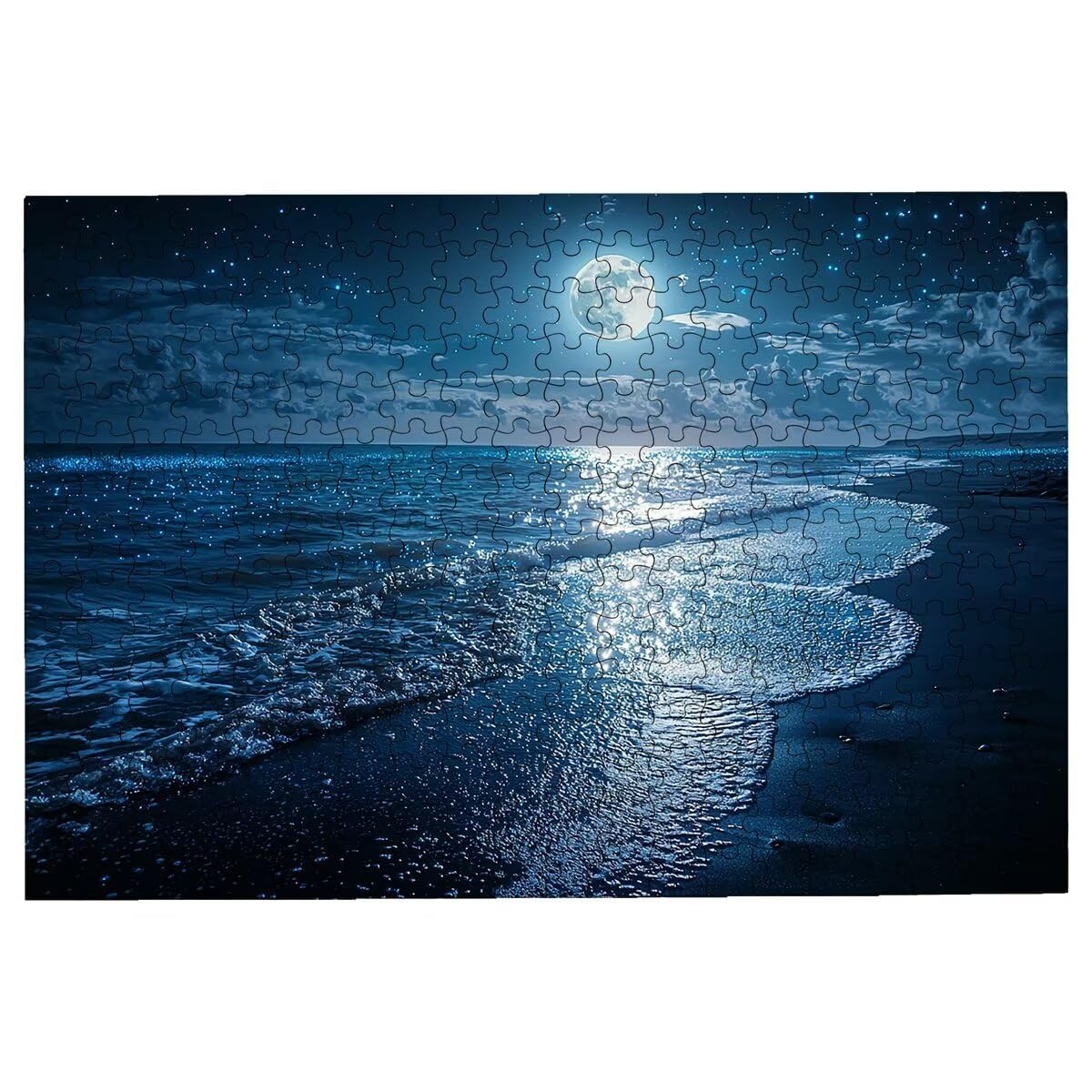 Puzzle 2000 Pezzi Spiaggia, Puzzle Luna per Adulti, Puzzles in Legno Intrattenimento Creativo, Divertimento, Puzzles Educativi Classici con Confezione di Alta Qualità Idea Regalo Donna Decor -2736