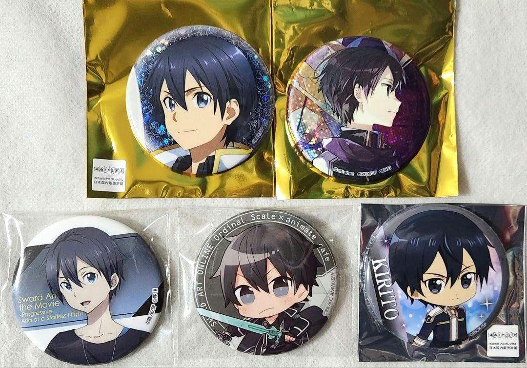 Amazon.co.jp: SAO ソードアートオンライン キリト 缶バッジ 5点 