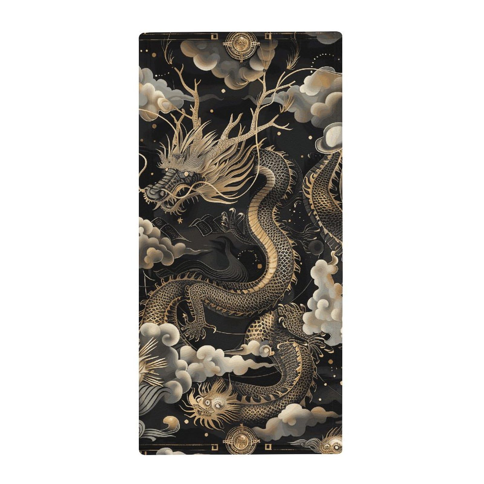 Serviette séchage rapide super absorbante et douce motif dragon