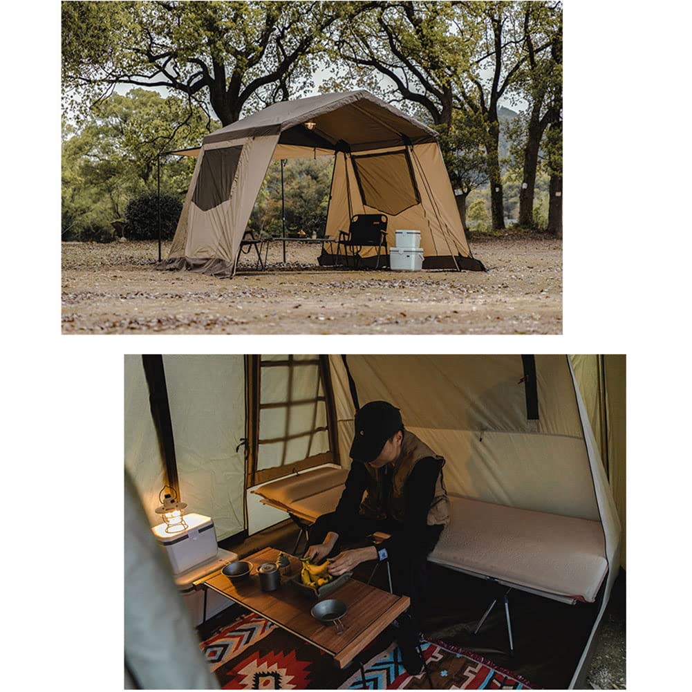 Namiot Gorący, Namiot Zimowy, Tipi,Namiot kempingowy Instant Cabin Tent dla 3-4 osób - rodzinny wodoodporny namiot plecakowy z górnym tropikiem, łatwy w rozkład