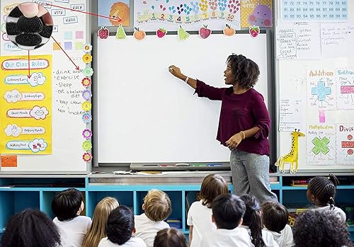 Miniatura 9 de Vkey Colorido cierre autoadhesivo de gancho y bucle, monedas con parte trasera adhesiva, círculos resistentes, mejor para el hogar, oficina, aula y