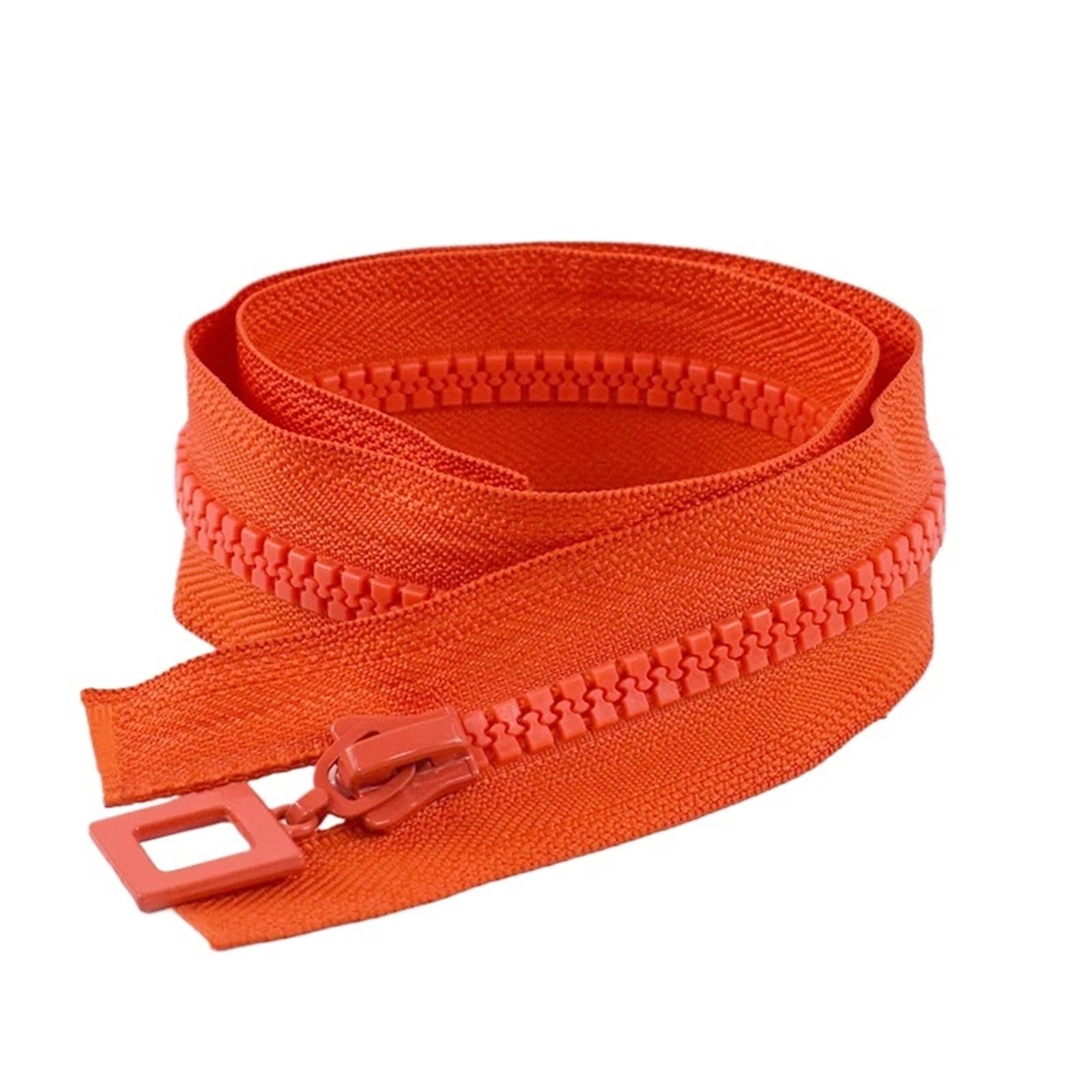 8 Gauge Resin Open End Zipper Single Double Slider Multicolor 60-120cm(Red,DOUBLESLIDER-120CM-COLOR 01)