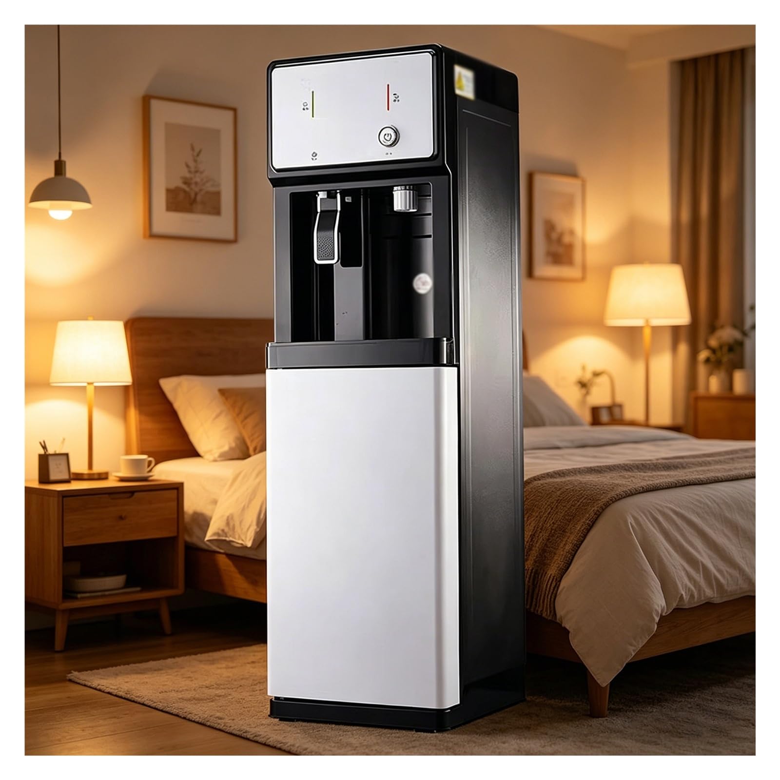 Fontaine A Eau,Distributeur Eau Raccordement Au Réseau,Réglage De La Température sur 3 Niveaux,Refroidisseur d'eau sur Pied pour La Maison Le Bureau Le Commerce Et L'entreprise