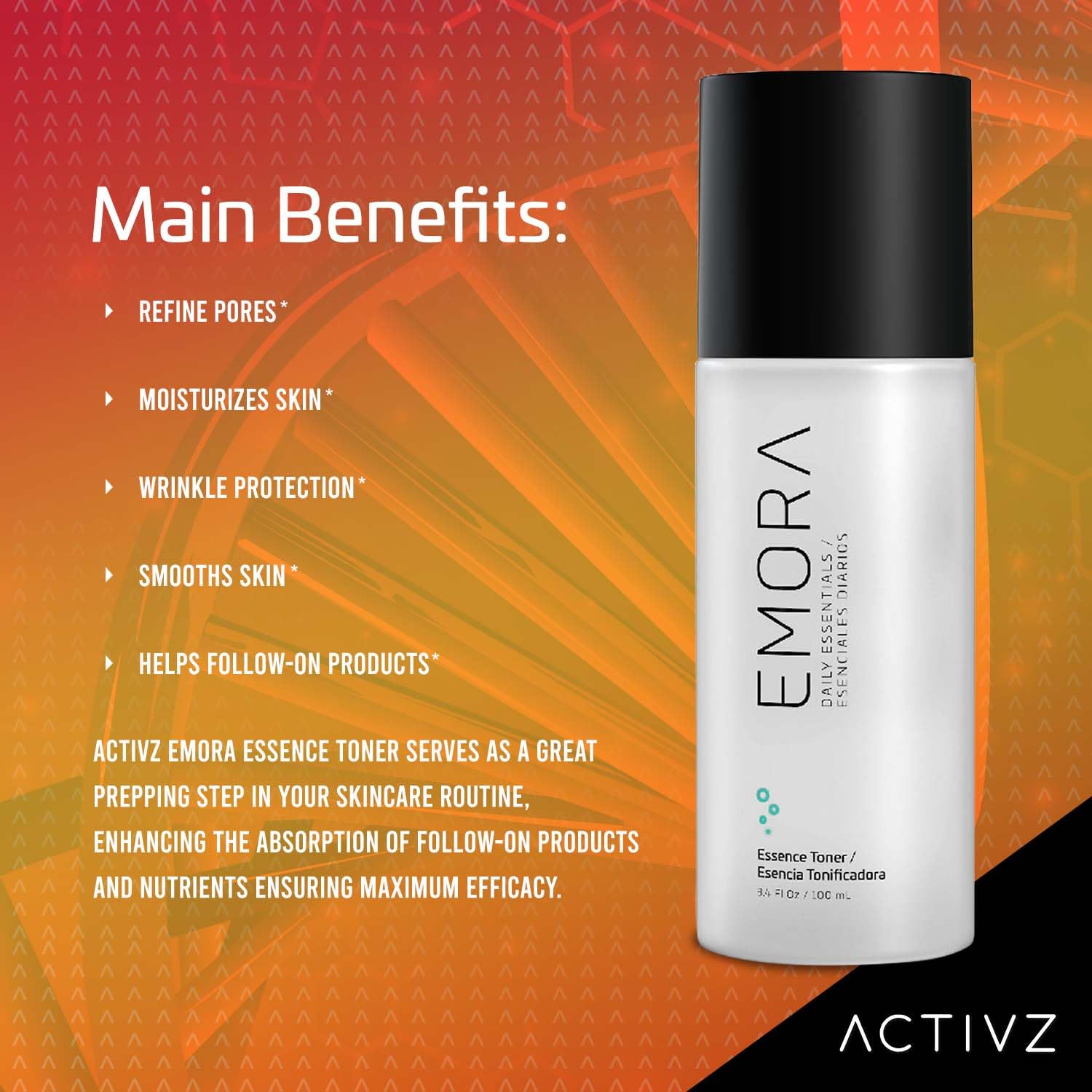 ACTIVZ - EMORA Essence Toner - Fermented Rice Water Facial Toner - 100ml